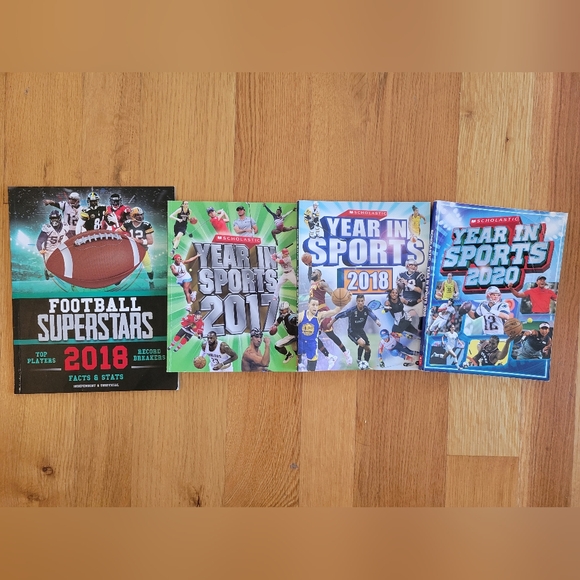 Year in Sports 2017, 2018, 2020 and Football Superstars 2018 books - Picture 1 of 3
